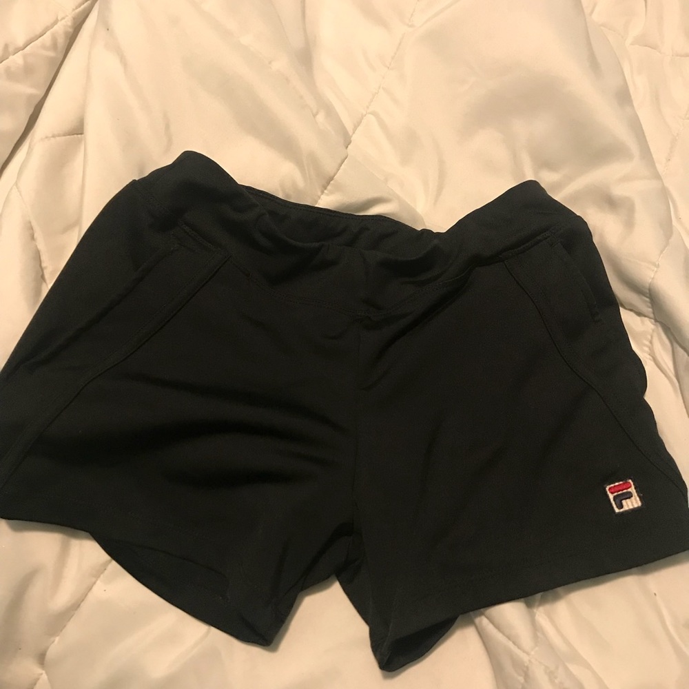 Black fila shorts